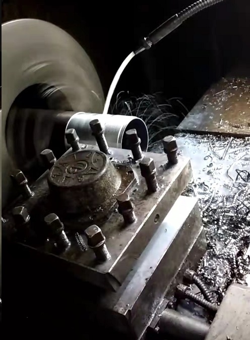 钢花管车丝